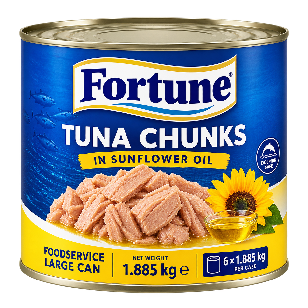 Fortune Tuna ແບບຊິ້ນໃນນ້ຳມັນດອກຕາເວັນ