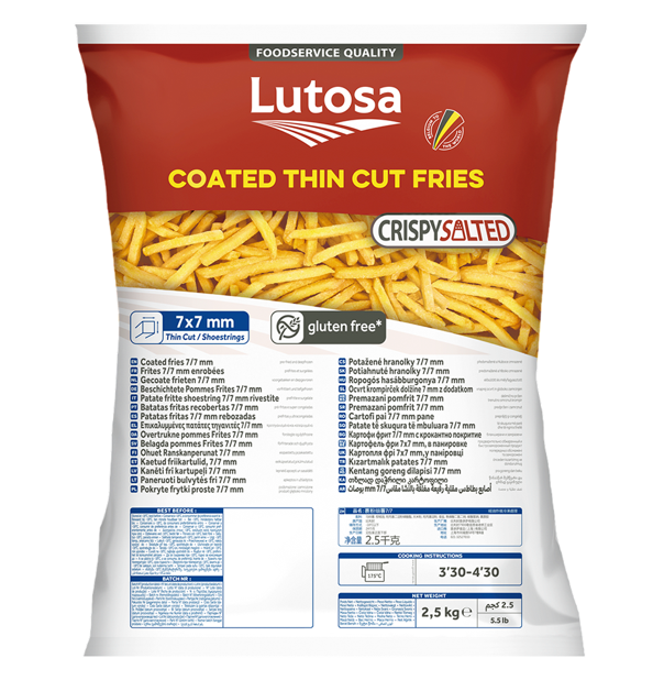 Lutosa Coated Thin Cut Fries 7/7 mm
