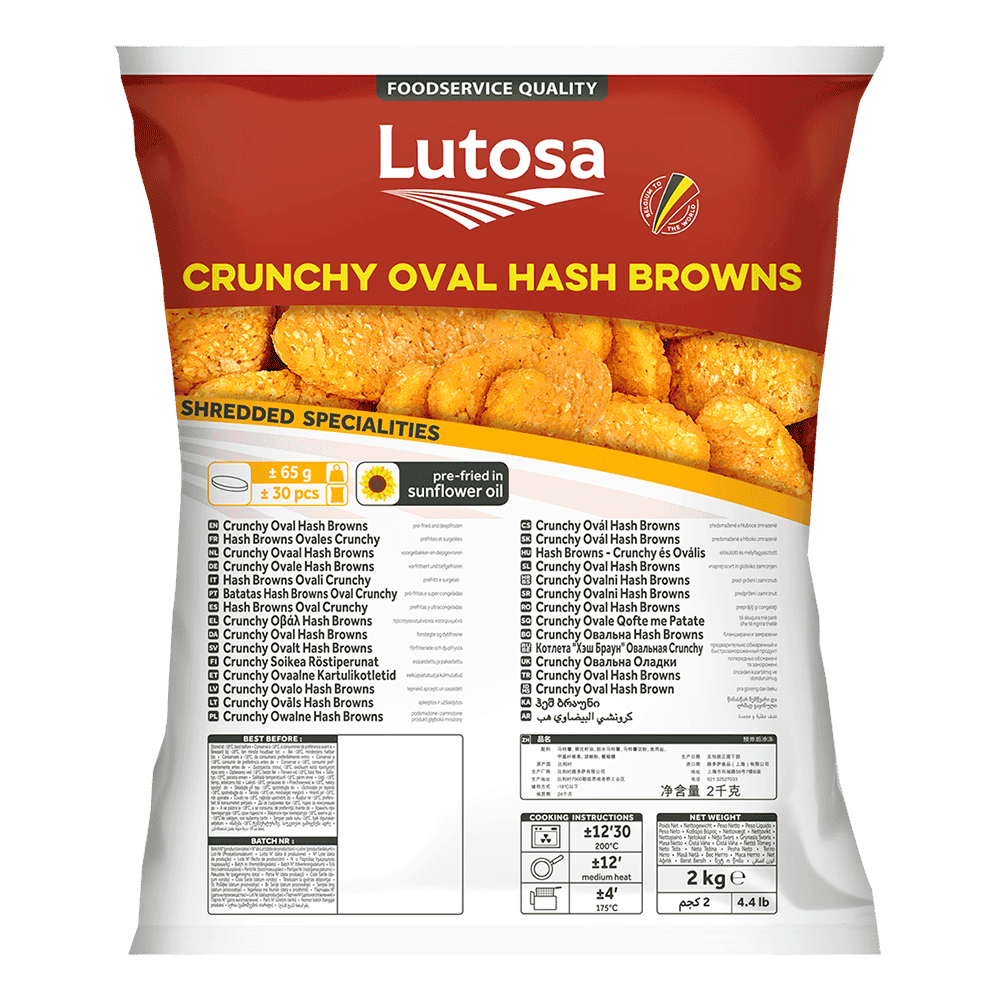 Lutosa Crunchy Oval Hash Brown