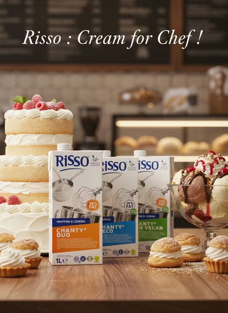 Risso Chanty professional whipping cream supplier Laos