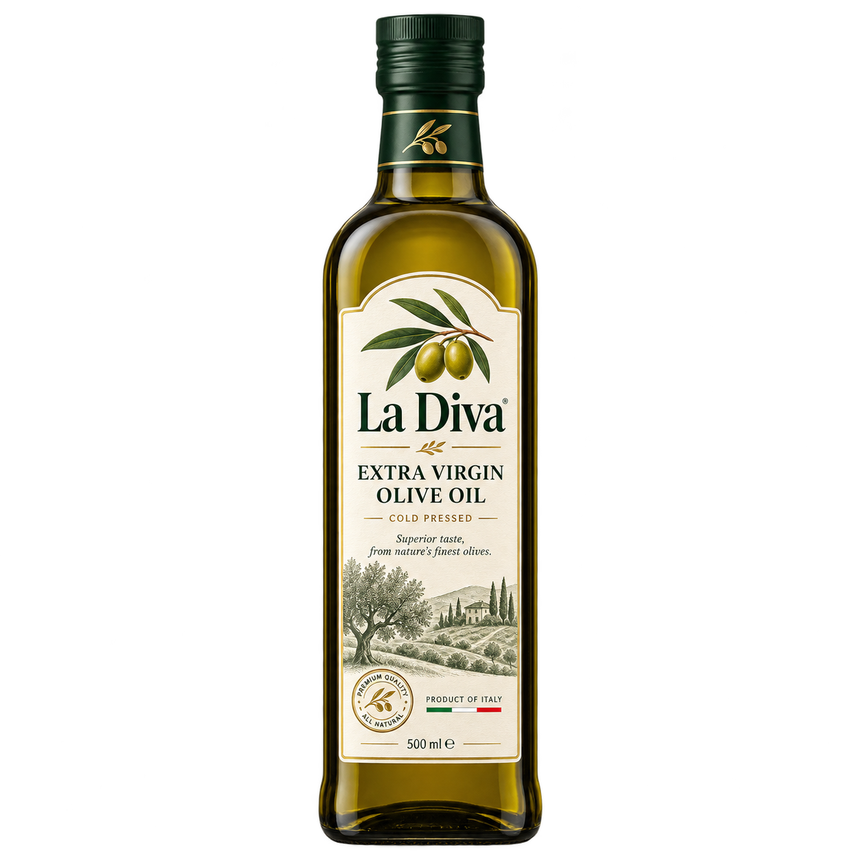 La Diva ນ້ຳມັນໝາກກອກ Extra Virgin