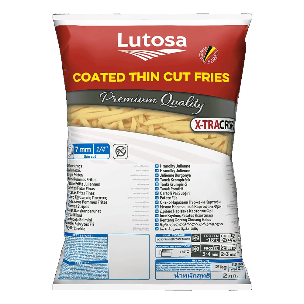 Coated Thin Cut Fries 7 mm